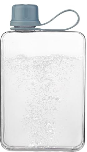 Quadratische Wasserflasche, 500 ml, quadratische Memo-Wasserflaschen, schlanke Kühlflasche, Sport-Wasserflasche, Sommer-Wasserflasche für Wandern, Sport, Fitnessstudio, Reisen