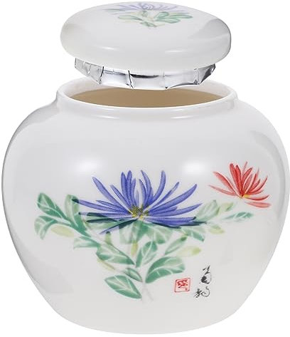 ORFOFE Glatte Keramikspeicherung Jar Antiquen Chinesischer Tee-blatt-lagerglas Multifunktionaler Aufbewahrungsglas