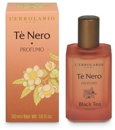 L'Erbolario Tè Nero Profumo Unisex - Eau de Parfum, 50 ml | Adatto come Profumo Uomo e Profumo Donna - Fragranza Floreare e Ambrata - Made in Italy