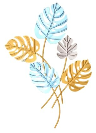 Folpus Wandornament aus Eisen, Wanddekoration aus Metall mit Blattmotiv, Geschenk für Freunde und Familie, Akzentbaum, Wanddekoration mit Blattmotiv, Monstera Deliciosa