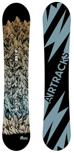 Airtracks Tabla de snowboard para hombre Freeride Freestyle – Mountain Lines Snowboard Wide Flat Zero Rocker 156 cm