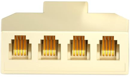 Meiliyizu 4 Way RJ11 Socket Telephone Splitter Adapter 6P4C 6P2C For Phones And Faxing Machines Seamlessly Connection