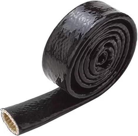 Tubo flessibile in silicone, Isolamento for cavi ad alta temperatura, guaina protettiva termica in fibra di vetro, guaina protettiva termica da 1 m in fibra di vetro rivestita in silicone