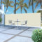 HOMTAKIE Toldo lateral retráctil 160 x 500 cm, color crema
