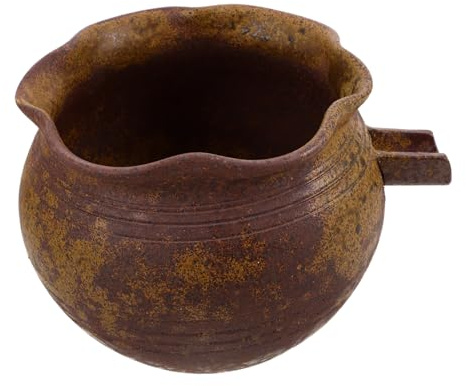 Cabilock Ceramic Water Fountain Jar with Fish Design Handcrafted Circulating Spitter for Garden Patio Courtyard Indoor and Outdoor Use