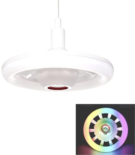 UEGFSIJRF Lampada LED intelligente con musica, altoparlante Bluetooth RGB, luce notturna da 30 W con telecomando wireless E27 for feste di Natale e Halloween