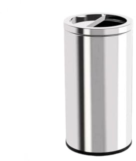 Largement utilisé Poubelle en Acier Inoxydable 15L/25L/50L avec Couvercle Souple, pédale et Seau intérieur de Cuisine Mains Libres for Le Bureau à Domicile(Moyen)