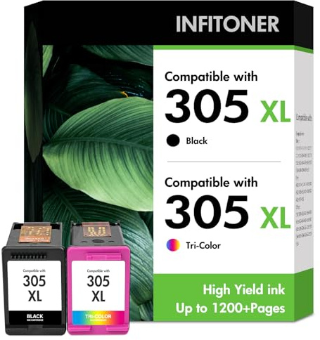 Cartouche Encre 305 XL 305XL Noir et Couleur pour HP 2700 2820e 6032e
