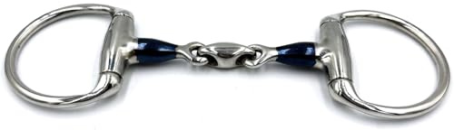 Equine Smile Sweet Iron ES0283 Mors à tête d'olive double cassé en acier inoxydable Diamètre de l'anneau 70 mm Épaisseur de la morsure 14 mm (14,5 cm)