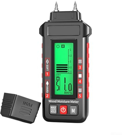 Analizador digital de humedad BL-73 para paredes de madera y detección de fugas de cemento con amplio rango de medición, sensor de respuesta rápida, retroiluminación de tres colores y capacidad de
