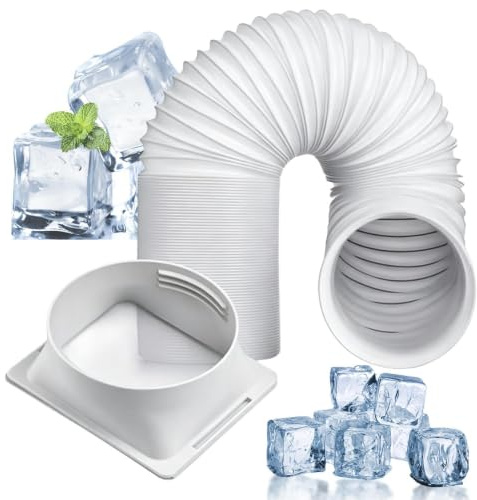 Tubo Flessibile di Scarico per Condizionatore Portatile Tubo di Ricambio a | Tubo per condizionatore d'aria portatile con connettore quadrato per casa, camera da letto, soggiorno, ufficio e porta