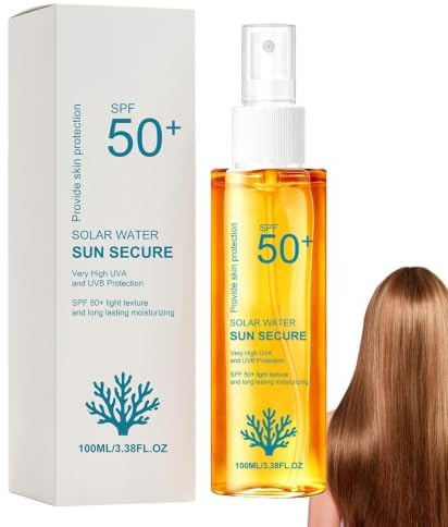 Haar-Sonnenschutz Fettfrei Langanhaltend Solar Protector | 100ml Gesicht Kopfhaut UVA UVB Sonnenspray für Männer Frauen Erwachsene Outdoor Wandern Camping Reisen Geburtstag