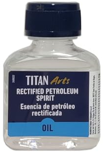 TITAN ARTS - Esencia de Petróleo Rectificada 100 ml para Pintura al Óleo y Limpieza de Utensilios