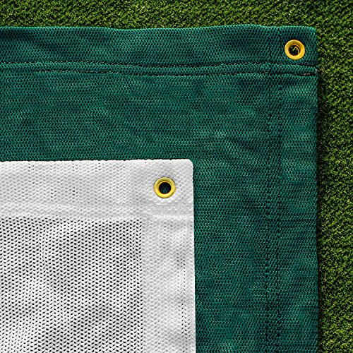 Professional Archery Back Stop Netting - Heavy Duty Reinforced Nets in 5 Sizes [Green/White] (Green, 6ft x 6ft)