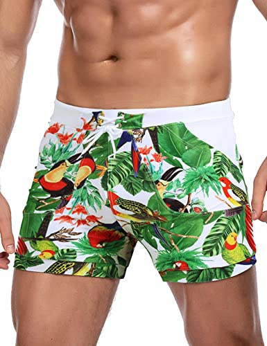 COOFANDY Swim Trunks for Men Sexy Swim Brief Square Leg Swimsuit Swimming Short Bathing Suit with Pocket