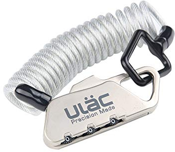 KUANDARMX dauerhaft Mini Portable Anti-Diebstahl-rückstellbare 3-stellige Fahrrad-Fahrrad-Radfahren Frühlings-Kombination Kabelschloss Senior Travel Gepäck Schlösser Helm Lock Geschenk, Silver