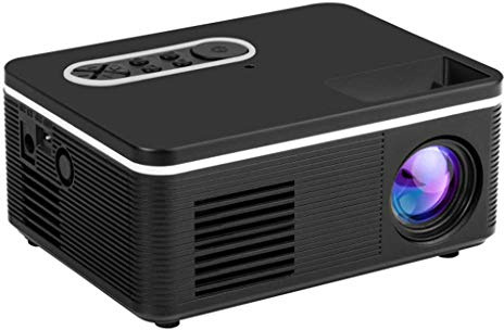 LIUXIUER Mini Home HD LED Portable Multimedia Projectors, 1080P Home Theater with Remote Controller, Support HDMI, AV, SD, USB,Black