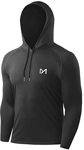 MEETYOO Magliette Uomo, Maglie a Maniche Lunghe T Shirt Sportiva per Corsa Fitness Gym