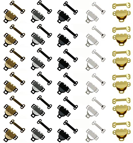 SEABABOO 30pcs Metall Hosenhaken Haken Verschluss Haken Und öSe NäHen Haken öSenverschluss öSenverschlüSse FüR Hose Bund Rockhaken 5 Farben Zum Reparieren Von Hosen, Kleidern, RöCken, Pullovern Usw