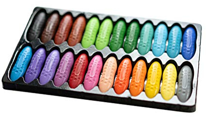 SALUMAG Wachsmalstifte Fingerwachs Wachsmalstifte waschbar Erdnuss Kreide Wachsmalstifte Wasserdicht Kinder Graffiti Basteln 1 24 Farben