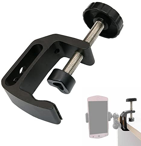 WEIWUXIAN Caméra Pince, Support Fixation Super Clamp Pince, Clamp pour Cameras, Pince de Fixation Robuste en C pour Cameras, Lumières, Parapluies, Barres Transversales, Accessoires Photo (Petit)