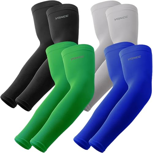 YQXCC 4 Pares Mangas del Brazo Protección UV - Cubierta de Tatuaje Mangas de Enfriamiento para Hombre Mujer Deportes Ciclismo Golf