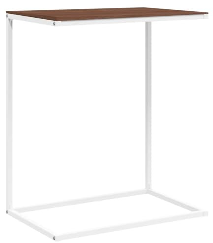 vidaXL Sidobord vit 55x35x66 cm konstruerat trä, ändbord, laptopbord, sido bord, accentbord, datorbord, soff bord, änd bord, accent bord, laptop bord