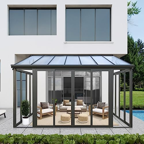 HOME DELUXE Amaris - Giardino d'inverno, 312/224 x 428 x 300 cm (larghezza x profondità x altezza), con pannelli alveolari cavi, materiale di montaggio, per la casa e la terrazza, struttura in vetro