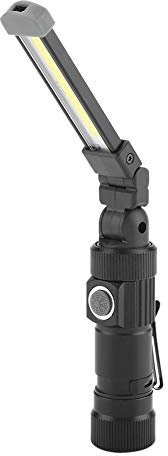 Lampe de Travail à LED, Lampe de Poche Rechargeable par USB, 5 Modes D'éclairage, Base Magnétique Rotative à 360 ° COB, Crochet Résistant à L'eau, Lampe de Travail D'inspection,