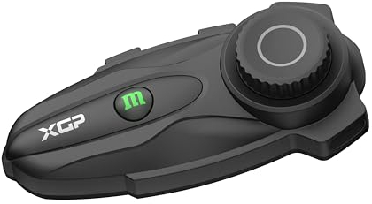 XGP X10 Mesh 10 Personen Motorrad Bluetooth Headset V5.3, 3000m Motorradhelm Bluetooth intercom mit Audio-Multitasking/Musik Sharing, Motorrad intercom für Ski, mit GPS/Navigation