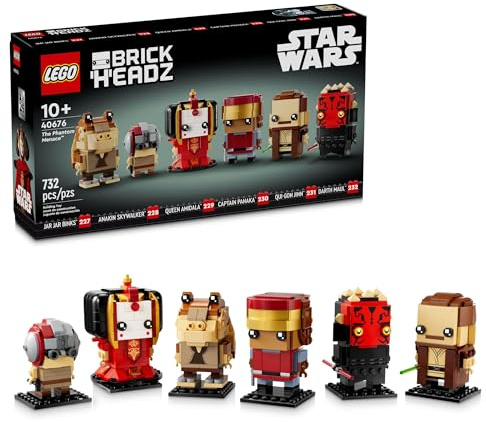LEGO Star Wars BrickHeadz Die Dunkle Bedrohung – Sammelbare Star Wars Figuren von Anakin, Darth Maul & Mehr – Geschenk für Fans – 40676