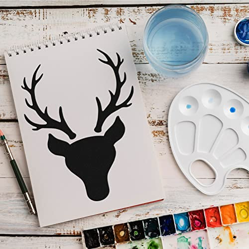 Schablone Hirsch Wald v3 Design Stencil DIY Airbrush Muster Wandgestaltung Sprühschablone 15 x 21 cm