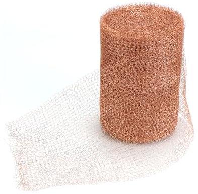 QWORK® kupferdraht gegen Schnecken, Kupfernetz Schneckenzaun, 12.5cm x 12 m, Reine Kupfernetzrolle für drinnen und draußen, Garten