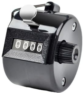Clicker Counter,Metal Hand Tally Counter Clicker,Handheld Mechanical Counter Clicker,4 Digit Mechanical Palm Click Counter for Knitting People Lap Fishing Golf for School Event Golf Sports Office