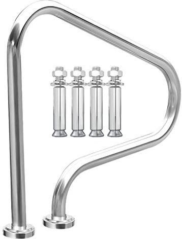 Pool Handrails Swimming Pool Safety Hand Rail, Stair Pool Hand Rail Rated 250Lbs Load Capacity, Pool Handrail with Screws/22 * 30 inch