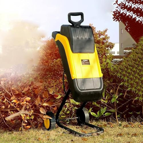 Trituradora de madera de 2500 W con bolsa recolectora de 50 L, trituradora de jardín, hojas, ramas de árboles, diámetro máximo de 35 mm, incluye bolsa recolectora de 50 L, sistema de cuchillas rápid