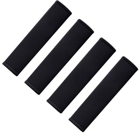 4 Pcs Seat Belt Pads,Car Seats Belts Cover Shoulder Strap Cushion Seatbelt Covers Neck Protector Comfort Padding Front Protective Soft Adjuster Backpack Shoulders Support Black,for Kids Baby Adults