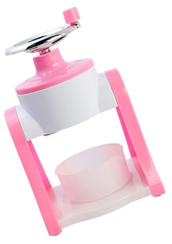 Didiseaon Manual Hand Operated Ice Crusher Tool for Home Use Compact Pink Kitchen Ice Crushing Device No Electricity Needed Snow Cones Slush and Drinks in Summer