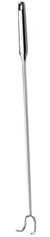 NUOBESTY Gancho de Acero Inoxidable Resistente para Barbacoa Accesorio Profesional para Asar Carne Gancho Ergonómico y Resistente al Calor para Cocinar Cerdo Jamón y Aves Barbacoas y