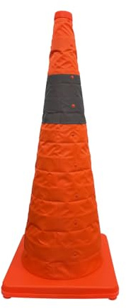 27.8 inches/70.5 cm Foldable Traffic Cones, Pop-up Reflective Warning Cones, used for Temporary Parking, Road Construction, and Event Control