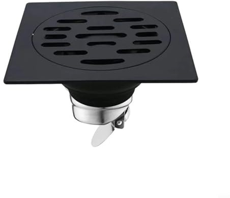 Siphon de sol de douche en acier inoxydable 304 avec clapet anti-refoulement pour salle de bain, cuisine et pièce humide – Siphon d'étanchéité étanche, pour une installation facile (carré)