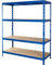 CALLIDUS stabiles Schwerlastregal 150 x 50 cm I Lyon blau I Metallregal Lagerregal Steckregal Kellerregal
