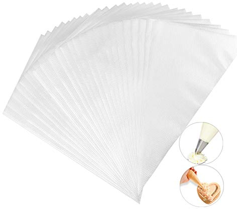 Beunyow Mangas Pasteleras Desechables, 100pcs 41cm Bolsas de Pastelería de Plástico Manga Repostería DIY Decoración de Pasteles Herramientas para Hornear Bizcocho, Galleta, Cupcake y Hojaldre