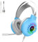 Gaming-Headset, 3,5 mm Stereo-Overhead-Gaming-Kopfhörer mit RGB-Regenbogen-Hintergrundbeleuchtung, professioneller Stereo-Surround-Sound und Geräuschunterdrückungs-Mikrofon, für PS4 / Xbox One/PC