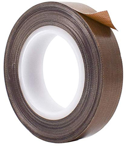 PTFE-beschichtetes Gewebe-Teflonband, hohe Hitze, Teflon-Klebeband, Hochtemperatur-Teflonband für Vakuum-, Hand- und Impulsversiegelungen, Maschinen-Dichtungsband, 0,13 mm Dicke (1/2 Zoll x 33 Fuß)