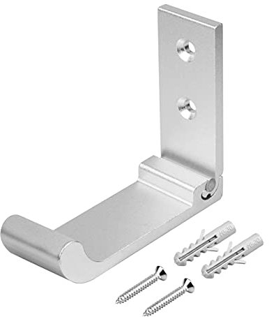 10 Packungen 5.1 cm silberne faltbare Kleiderhaken mit Schrauben, Aluminiumlegierung, faltbare Haken, rostfrei, Wandmontage für Schlüssel, Handtuch, Hut, Headset-Wandaufhänger, max. Belastung 20 kg