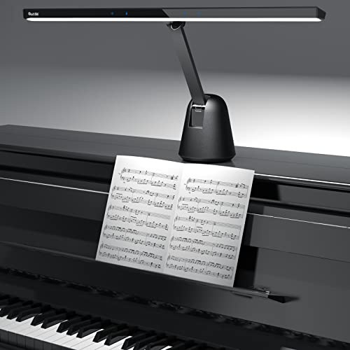 Quntis 55'' Ultra Wide Illumination Piano Light, 12W LED Professional Eye Caring Piano Lamp with Auto-Dimming, Dimmable Modern Reading Lamp, 2H Timer, Music Stand Light for Upright Piano Mother's Day