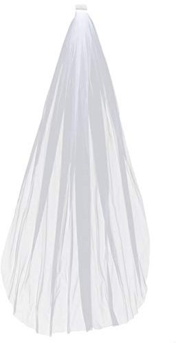 Hochzeitskleider hochzeitsschleier brautkleidung Schleier mit Kamm Schleier für Bräute brautschleier schlicht haarschmuck Schleier für die Braut Bodentyp Zubehör Haarteil Weiß