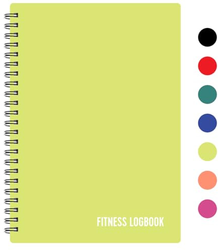Carnet de fitness – Suivez 150 d'entraînements – Papier épais, couverture durable – A5 – Non daté – Suivez la perte de poids, la prise de muscle, les progrès en musculation