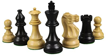 Atlantic Classic - Piezas de ajedrez Staunton ebonizado (3 pulgadas)